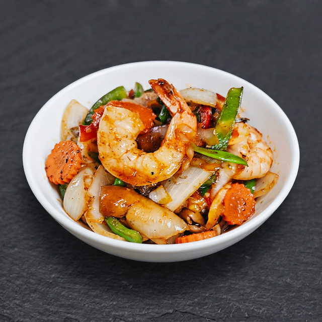 Kung Prik Phao (Chili Paste Shrimp).